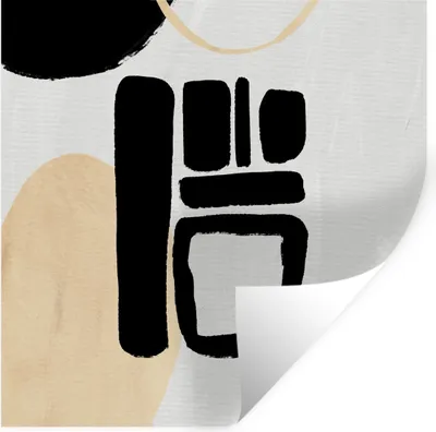 Produktbild von MuchoWow® Wandtattoo Wandsticker Wandaufkleber Kunst - Geometrische Formen - Abstrakt 30x30 cm Selbstklebend und Repositionierbar - Repositionierbar - Wasser abweisend
