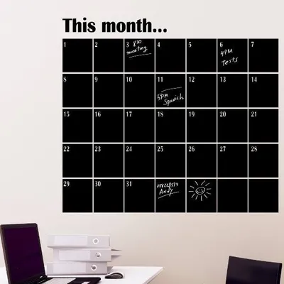 Immagine prodotto di Adesivi lavagna – adesivi da parete cancellabili – calendario mensile – 200 x 50 cm