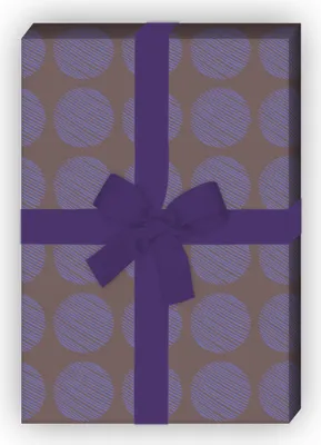 Produktbild von Doodle Geschenkpapier Set, Dekorpapier mit großen Punkten, lila - G8595, 32 x 48cm