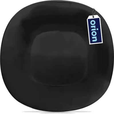 Produktbild von Orion Flacher Teller Essteller Speiseteller Flachteller aus Glas schwarz LUNA 26,5 cm