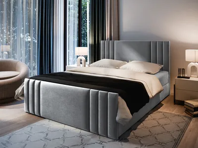 Produktbild von Masseno Boxspringbett KANES 180x200 cm Komplett-Set mit Bonell Matratze und Topper, Polsterbett mit Bettkästen -Hellgrau, CASABLANCA 14