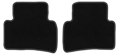 Produktbild von Velours-Fußmatten Hinten für Mercedes C W202 1993-2000 (Kombi/Limousine) – 2-tlg, Schwarz, passgenau – Wielganizator LUX