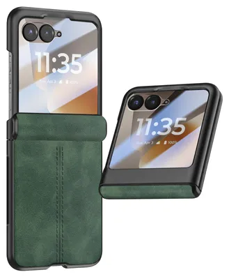 Produktbild von Avizar, Hülle für Motorola Razr 70 mit Panzerglas Bildschirmschutz, Grün