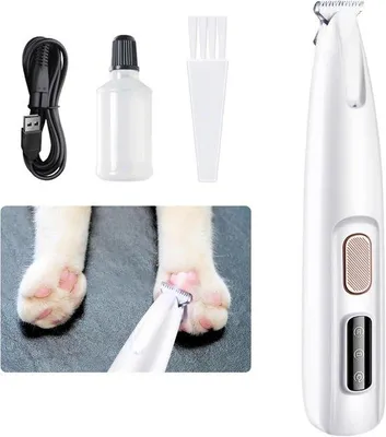 Immagine prodotto di Pettine elettrico per animali domestici con luce LED - ricaricabile e senza fili, per cani e gatti