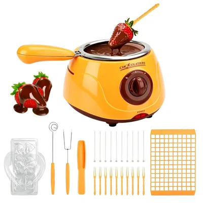 Elektrische Schokoladenfondue 250 ml, 20 W, 110-240 V, gelb