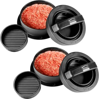 Produktbild von 2er Set 3in1 Burgerpresse Hamburgerpresse | Hamburgerformer Patty Frikadellen Presse | Burger Maker Pattypresse