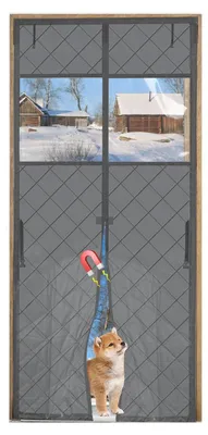 Immagine prodotto di Tenda magnetica per porte – Isolante termico e antivento, grigia, 100 x 220 cm