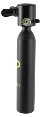 Image de Bouteille de plongée portable - Mini réservoir d'air respirable de 0,5 litre - Pression : 3000 PSI / 207 bar - Capacité : 100 litres d'air sous pression - Durée d'utilisation : 5 à 10 minutes - Air supplémentaire - Système de secours d'urgence pour la plongée - Couleur : noir