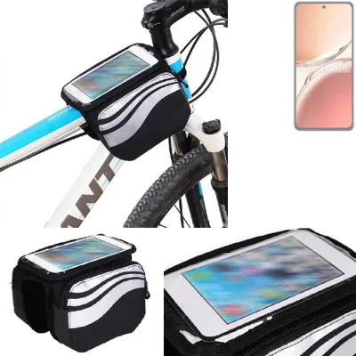 Produktbild von K-S-Trade Rahmentasche Fahrrad-Halterung kompatibel mit Oppo Reno12 F 5G Rahmenhalterung Fahrrad Handyhalterung Fahrradtasche Handy Smartphone