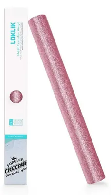 Zdjęcie produktu dla LOKLiK SG-HTV-1574-US-L-B2B, Folie termotransferowe, Gładki winyl transferujący ciepło, Różowy, Monochromatyczny, Brokat, 305 mm