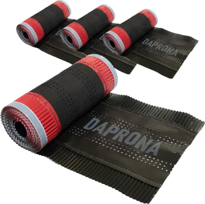 Produktbild von DAPRONA Firstband Alu Super Vent 4 Rollen - 390mm x 5m Schwarz (RAL 9005)   Rollfirst für eine optimale Dachfirst Abdeckung, Super Butylkleber