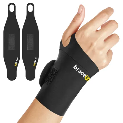 Produktbild von Handgelenkbandage Handgelenkstütze Handgelenkschiene - Verstellbar - Leichte Kompression - 2er Set - Für Sport und Alltag