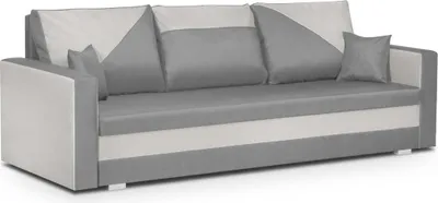 Produktbild von 3-Sitzer-Sofa mit Schlaffunktion ASTO1 - Grau/Creme