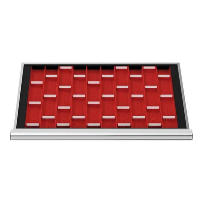 Produktbild von STIER Schubladeneinteilung Muldenplatten BLH 50 mm Innenmaß 800x450 mm 15 MP mit 2 Mulden