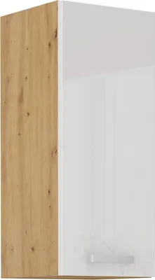 Produktbild von Hängeschrank 30 cm Eiche Artisan + Weiß Hochglanz Küchenzeile Küchenblock Küche