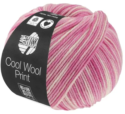 Produktbild von Lana Grossa - Cool Wool Print 0842 rosa fuchsia ecru