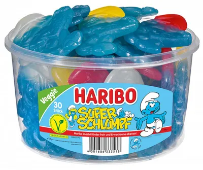 Obrázek produktu pro Haribo extra velký Super Šmoula veggie bez lesku 1440g
