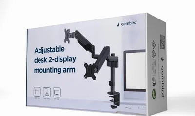 Obrázek produktu pro gembird Montagearm 2 Displays, 17 32 Zoll, bis 9 kg
