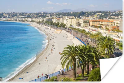 Produktbild von MuchoWow® Poster Blau - Küste - Nizza 180x120 cm - Fotoplakat