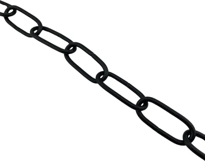 Produktbild von Kette für Kronleuchter Lampenkette 1m Gliederkette Kronleuchteraufhängung Leuchtenkette Eisenkette Rundgliederkette Metall, Schwarz, 4mm