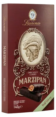Produktbild von Zartbitter-Schokoladenleckereien mit Marzipan und Kirschen Laurence Marzipan Wild Cherry, 140 g