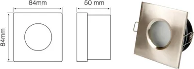 Produktbild von LED line® Quadratische Deckenleuchte, IP44, 35W, Satin