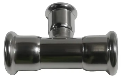 Pressfitting Reduktions-T-Stück 35x35x22 mm Edelstahl