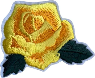 Produktbild von Rosen-Emblem zum Aufbügeln, Gelb
