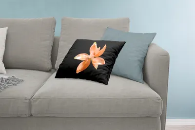 Produktbild von MuchoWow® Zierkissen Sofakissen Wohnzimmer Dekokissen 60x40 cm Blumen - Orange - Lilie - Kopfkissen - Polster mit Foto