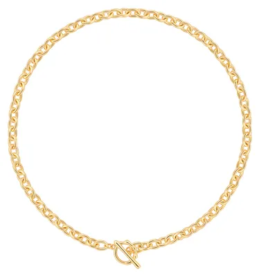 Produktbild von Aobei Pearl 18K Gold Chunky Chain Choker Halskette Open Oval Link Chian Halskett