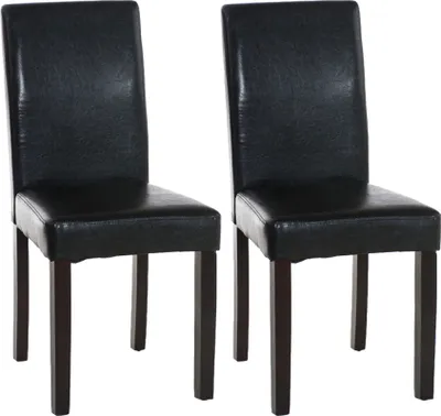 Produktbild von 2er Set Esszimmerstuhl HLO-CP20 dunkelbraun  schwarz