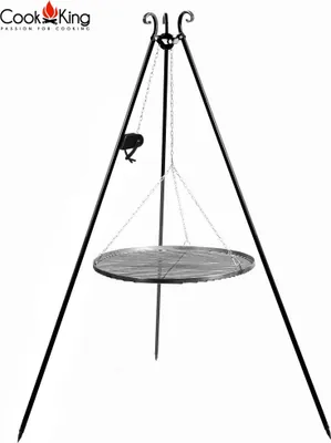 Produktbild von CookKing 111351 Schwenkgrill 180cm - Grillrost aus Rohstahl 60cm + Kurbel