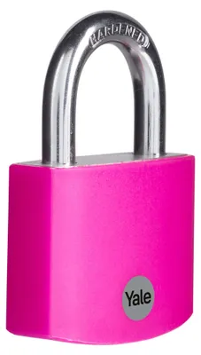 Immagine prodotto di Lucchetto Yale con chiave, lucchetto in alluminio da 50 mm, rosa, 3 chiavi