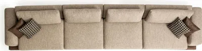 Zdjęcie produktu dla Duża beżowa sofa tapicerowana sześcioosobowa designerska sofa tekstylna