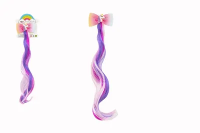 Produktbild von Haarspange Einhorn Schleife mit Regenbogen Haarnadel Metall/Kunststoff 7x30cm