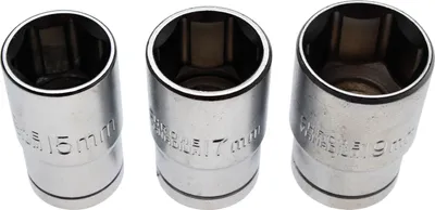 Produktbild von KRAFTMANN 15125 Steckschlüssel-Set, 12,5 (1/2), 15-17-19 mm