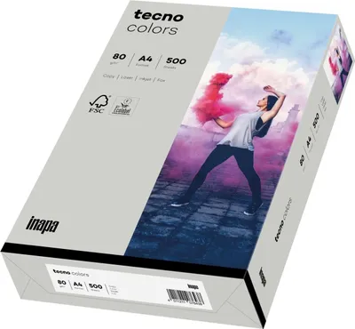 Produktbild von Multifunktionspapier tecno colors A4 80g/qm VE=5x500 Blatt grau