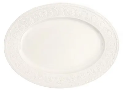 Zdjęcie produktu dla Villeroy & Boch Cellini, Talerz obiadowy, Owalny, Porcelana, Biały, 400 mm, 1,08 kg