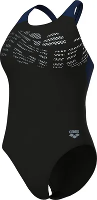Produktbild von Arena Flowing Badeanzug Damen - Schwarz / Marine  | Größe: 42