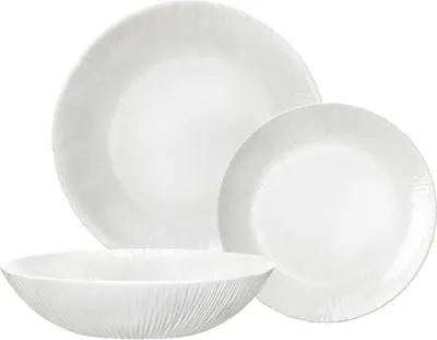 Immagine prodotto di Bormioli Rocco 6147200, piatto piano, rotondo, in vetro temperato, bianco, confezione da 18 pezzi, confezione regalo