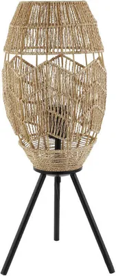Produktbild von HOME DELUXE Tischlampe aus Jute KIKO - Natur | Boho Tischlampe, Skandi Tischlampe, Jute Tischlampe