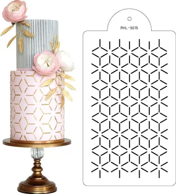Zdjęcie produktu dla Szablon Sześcian 40x21cm - Cakesicq