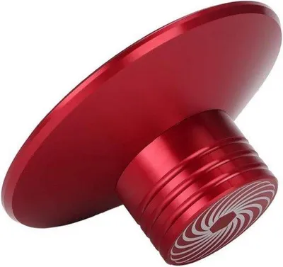 Zdjęcie produktu dla Aluminiowy zacisk płytowy, czerwony, stabilizator do płyt LP