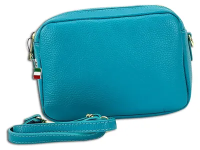 Productafbeelding van Tas turquoise, Florence, leer, model OTF809T