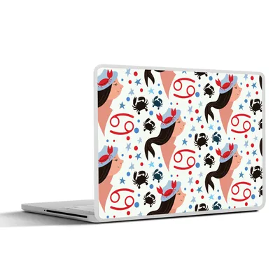 Produktbild von MuchoWow® Laptop Aufkleber Sticker Cover Tierkreiszeichen - Krebs - Muster 32.5x23.5 cm - Sticker für Laptop - Selbstklebend
