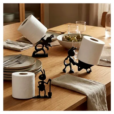 Produktbild von 3er Set Ameisen Toilettenpapierhalter, Freistehend 3D-Druck Figuren für Badezimmer Deko