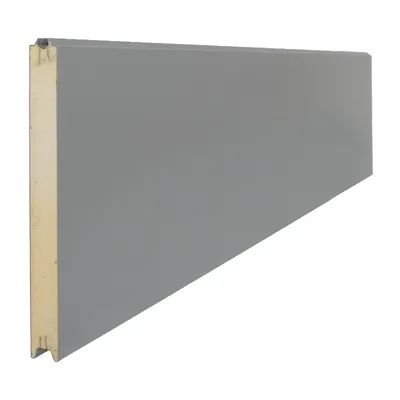 Produktbild von Sandwichpaneel Protect - Farbe: weißaluminium, Ausführung: beidseitig glatt, Länge: 250 cm, Höhe: 61 cm, Profilstärke: 3,9 cm