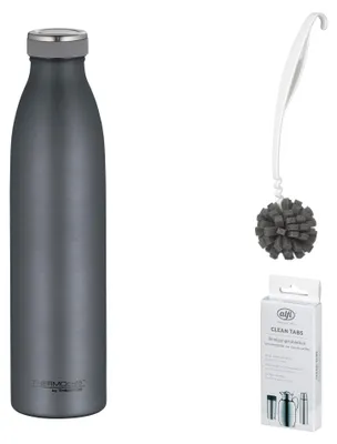 Image de THERMOS TC BOTTLE 0,75 l Trinkflasche graphite grey mat – Vorteilsset mit Reinigungsbürste CLEAN FIX 30 cm | HAN 4067336075 | EAN 5010576985934