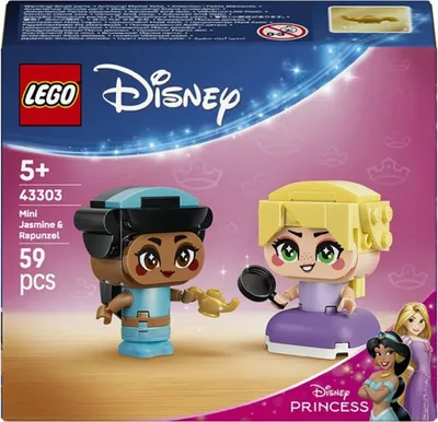 Produktbild von LEGO Disney Princess Jasmine und Rapunzel Mini Puppen, Rollenspiel Set, Geschenk ab 5 Jahren, 43303