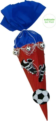 Produktbild von Schultüte Bastelset Fußball rot-blau